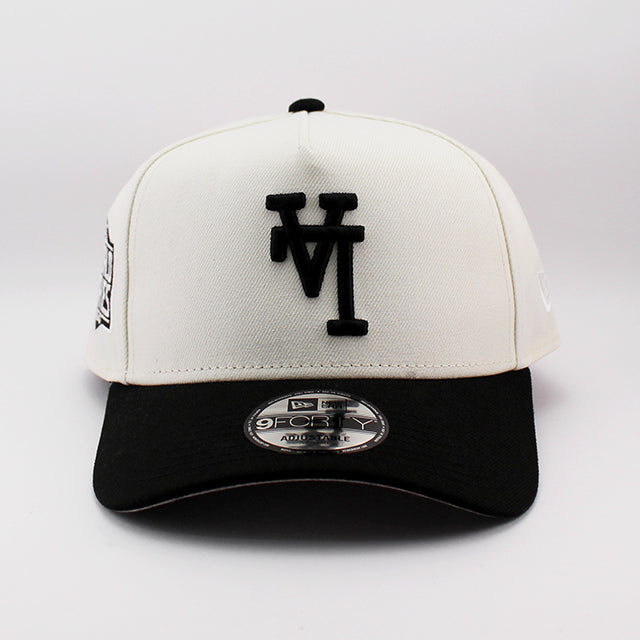 ニューエラ キャップ 9FORTY スナップバック ロサンゼルス ドジャース MLB UPSIDE 2020 WORLD SERIES A-FRAME SNAPBACK CAP CREAM BLACK