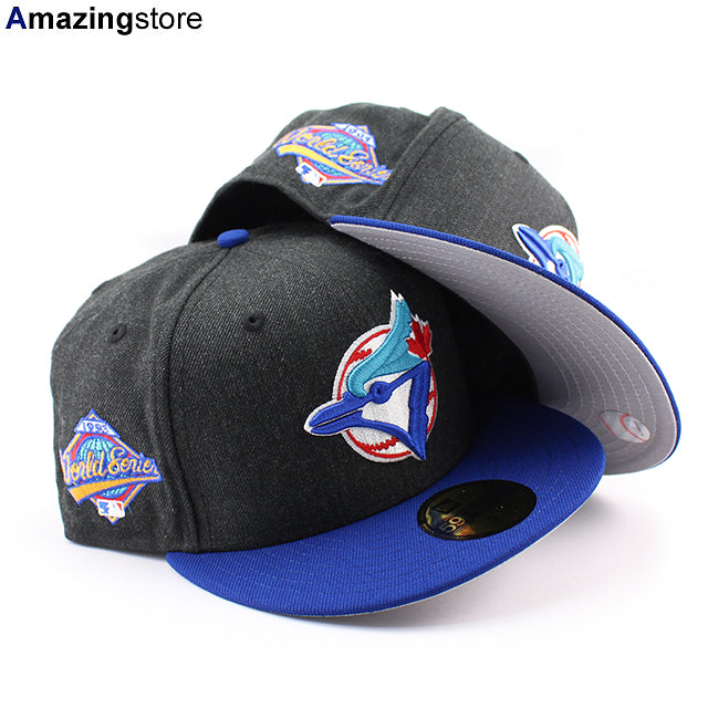 ニューエラ キャップ 59FIFTY トロントブルージェイズ MLB 1993 WORLD SERIES FITTED CAP HEATHER BLACK
