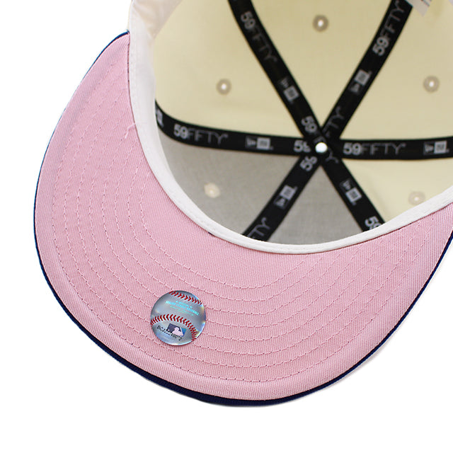 ニューエラ キャップ 59FIFTY ロサンゼルス ドジャース MLB 1988 WORLD SERIES GAME PINK BOTTOM FITTED CAP CREAM ROYAL BLUE