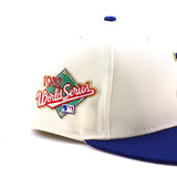 ニューエラ キャップ 59FIFTY ロサンゼルス ドジャース MLB 1988 WORLD SERIES GAME PINK BOTTOM FITTED CAP CREAM ROYAL BLUE