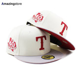 ニューエラ キャップ 59FIFTY テキサス レンジャーズ MLB 40TH ANNIVERSARY MAROON BOTTOM FITTED CAP