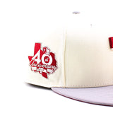 ニューエラ キャップ 59FIFTY テキサス レンジャーズ MLB 40TH ANNIVERSARY MAROON BOTTOM FITTED CAP