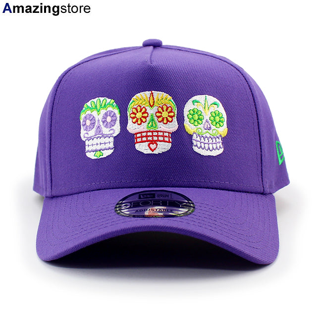 ニューエラ キャップ 9FORTY スナップバック SUGAR SKULLS A-FRAME SNAPBACK CAP PURPLE