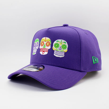 ニューエラ キャップ 9FORTY スナップバック SUGAR SKULLS A-FRAME SNAPBACK CAP PURPLE