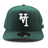 ニューエラ スナップバック キャップ PC9FIFTY ロサンゼルス ドジャース UPSIDE PRE-CURVED A-FRAME SNAPBACK CAP DARK GREEN