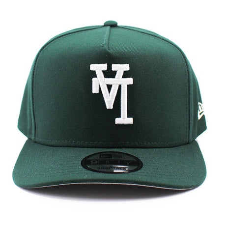 ニューエラ スナップバック キャップ PC9FIFTY ロサンゼルス ドジャース UPSIDE PRE-CURVED A-FRAME SNAPBACK CAP DARK GREEN