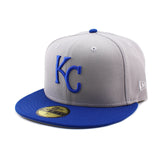 ニューエラ キャップ 59FIFTY カンザスシティ ロイヤルズ MLB 2015 WORLD SERIES CHAMPION GREY BOTTOM FITTED CAP GRAY ROYAL