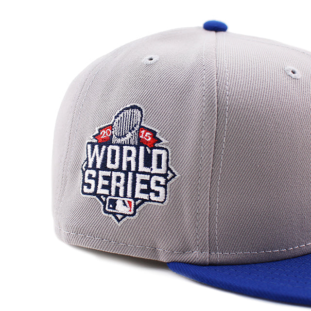 ニューエラ キャップ 59FIFTY カンザスシティ ロイヤルズ MLB 2015 WORLD SERIES CHAMPION GREY BOTTOM FITTED CAP GRAY ROYAL