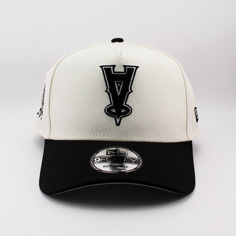 ニューエラ キャップ 9FORTY スナップバック ロサンゼルス エンゼルス MLB UPSIDE 60TH ANNIVERSARY A-FRAME SNAPBACK CAP CREAM BLACK