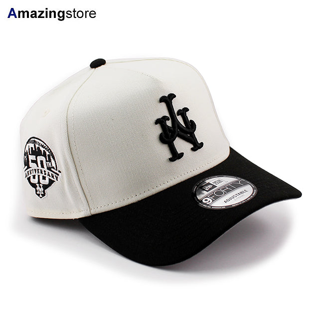 ニューエラ キャップ 9FORTY ニューヨーク メッツ MLB UPSIDE 50TH ANNIVERSARY A-FRAME SNAPBACK CAP CREAM BLACK