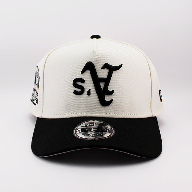 ニューエラ キャップ 9FORTY オークランド アスレチックス MLB UPSIDE 40TH ANNIVERSARY A-FRAME SNAPBACK CAP CREAM BLACK