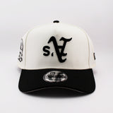 ニューエラ キャップ 9FORTY オークランド アスレチックス MLB UPSIDE 40TH ANNIVERSARY A-FRAME SNAPBACK CAP CREAM BLACK