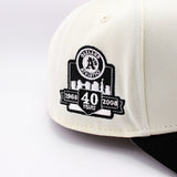 ニューエラ キャップ 9FORTY オークランド アスレチックス MLB UPSIDE 40TH ANNIVERSARY A-FRAME SNAPBACK CAP CREAM BLACK