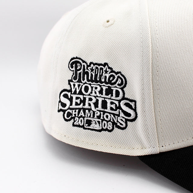 ニューエラ キャップ 9FORTY スナップバック フィラデルフィア フィリーズ MLB UPSIDE 2008 WORLD SERIES CHAMPIONS A-FRAME SNAPBACK CAP CREAM BLACK