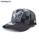 ニューエラ メッシュキャップ 9FORTY アナハイム エンゼルス MLB A-FRAME DENIM NAVY PATTERN COOPERSTOWN MESH CAP