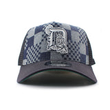 ニューエラ メッシュキャップ 9FORTY デトロイト タイガース MLB A-FRAME DENIM NAVY PATTERN COOPERSTOWN MESH CAP