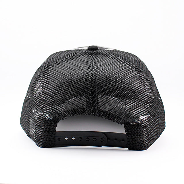 ニューエラ メッシュキャップ 9FORTY フロリダ マーリンズ MLB A-FRAME DENIM BLACK PATTERN COOPERSTOWN MESH CAP