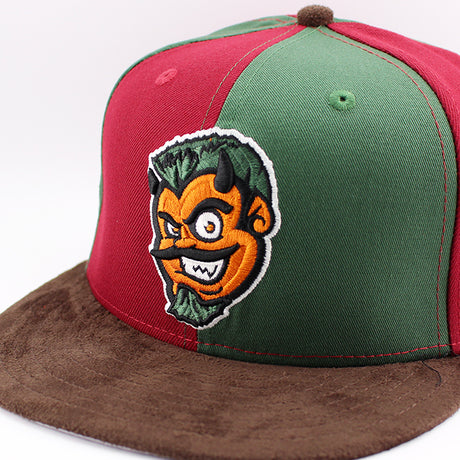 ニューエラ キャップ 59FIFTY アクロン ラバーダックス MiLB MONSTER PACK FITTED CAP CILANTRO CARDINAL