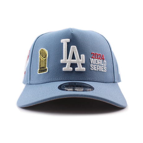 2024 ワールドシリーズ ニューエラ キャップ 9FORTY スナップバック ロサンゼルス ドジャース MLB 2024 WORLD SERIES A-FRAME SNAPBACK CAP BLUE