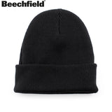 ビーチフィールド PREMIUM ORGANIC COTTON ORIGINAL CUFFED BEANIE CAP BLACK
