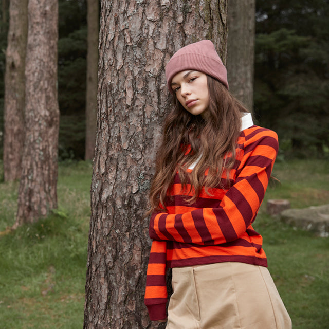 ビーチフィールド PREMIUM ORGANIC COTTON ORIGINAL CUFFED BEANIE CAP ROSE