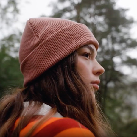 ビーチフィールド PREMIUM ORGANIC COTTON ORIGINAL CUFFED BEANIE CAP ROSE