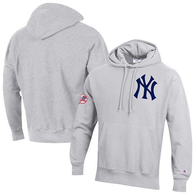 海外取寄 チャンピオン リバースウィーブ フーディー ニューヨーク ヤンキース REVERSE WEAVE CHENILLE HOODIE GREY