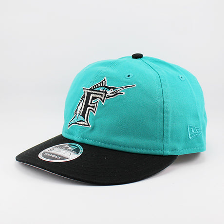 ニューエラ キャップ RC9FIFTY フロリダ マーリンズ MLB RETRO CROWN STRAPBACK CAP TEAL