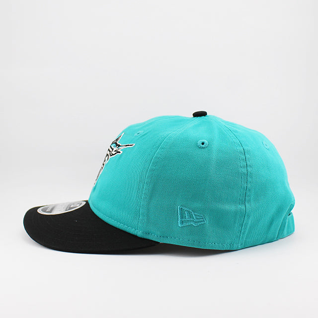 ニューエラ キャップ RC9FIFTY フロリダ マーリンズ MLB RETRO CROWN STRAPBACK CAP TEAL
