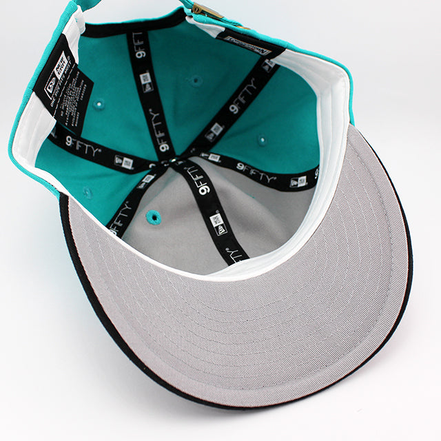 ニューエラ キャップ RC9FIFTY フロリダ マーリンズ MLB RETRO CROWN STRAPBACK CAP TEAL