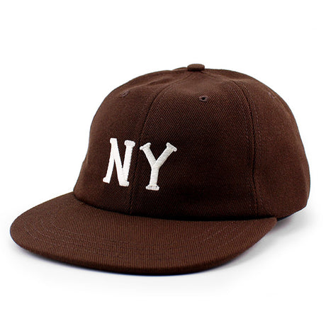 クーパーズタウンボールキャップ ニューヨーク ブラックヤンキース 1936 WOOL SAGE STRAPBACK CAP BROWN