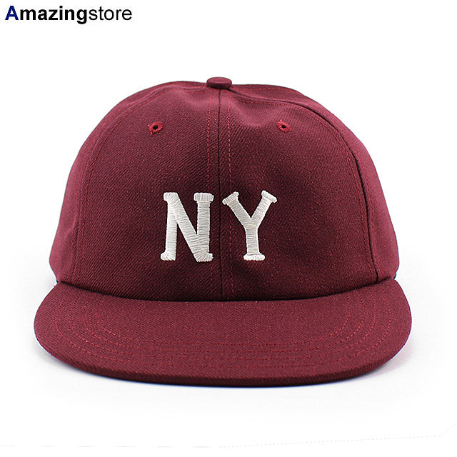 クーパーズタウンボールキャップ ニューヨーク ブラックヤンキース 1936 WOOL SAGE STRAPBACK CAP MAROON