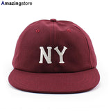クーパーズタウンボールキャップ ニューヨーク ブラックヤンキース 1936 WOOL SAGE STRAPBACK CAP MAROON
