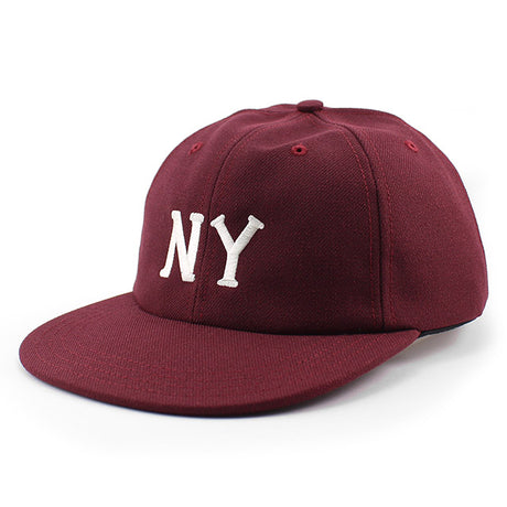 クーパーズタウンボールキャップ ニューヨーク ブラックヤンキース 1936 WOOL SAGE STRAPBACK CAP MAROON