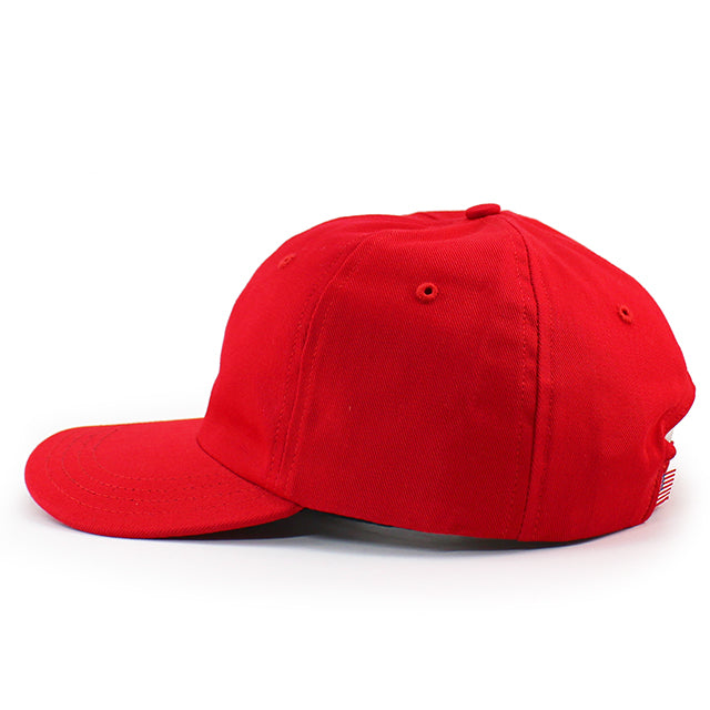 クーパーズタウンボールキャップ COTTON SOLID STRAPBACK CAP RED