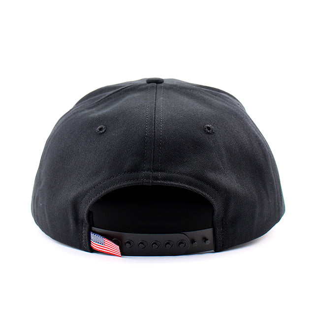 クーパーズタウンボールキャップ COTTON SOLID HIGH CROWN SNAPBACK CAP BLACK