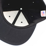 クーパーズタウンボールキャップ COTTON SOLID HIGH CROWN SNAPBACK CAP BLACK