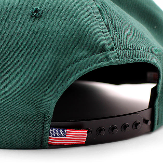 クーパーズタウンボールキャップ COTTON SOLID HIGH CROWN SNAPBACK CAP GREEN