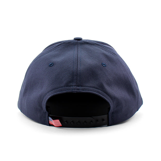 クーパーズタウンボールキャップ COTTON SOLID HIGH CROWN SNAPBACK CAP NAVY