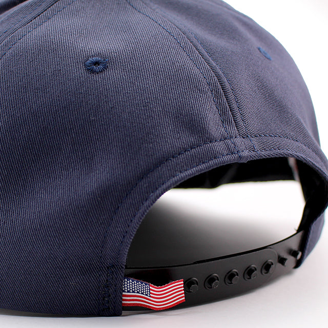 クーパーズタウンボールキャップ COTTON SOLID HIGH CROWN SNAPBACK CAP NAVY