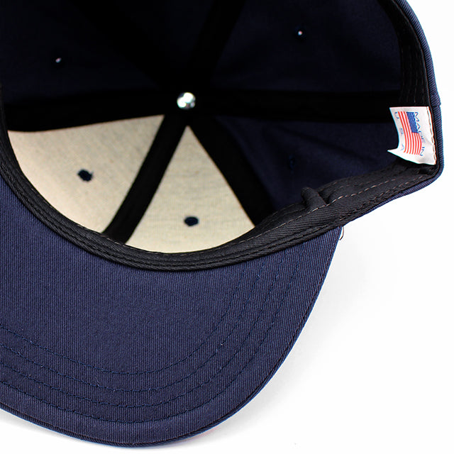 クーパーズタウンボールキャップ COTTON SOLID HIGH CROWN SNAPBACK CAP NAVY