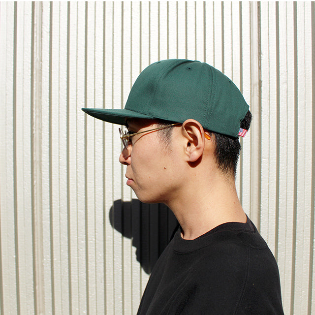 クーパーズタウンボールキャップ COTTON SOLID HIGH CROWN SNAPBACK CAP BLACK