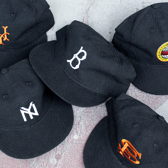 クーパーズタウンボールキャップ ニューヨーク キューバンズ 1947 LINEN COTTON STRAPBACK CAP BLACK