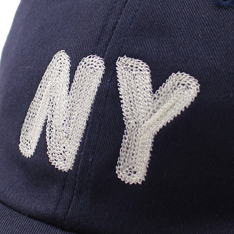クーパーズタウンボールキャップ ニューヨーク NY CHAIN STITCH STRAPBACK CAP NAVY WHITE