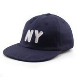 クーパーズタウンボールキャップ ニューヨーク NY CHAIN STITCH STRAPBACK CAP NAVY WHITE