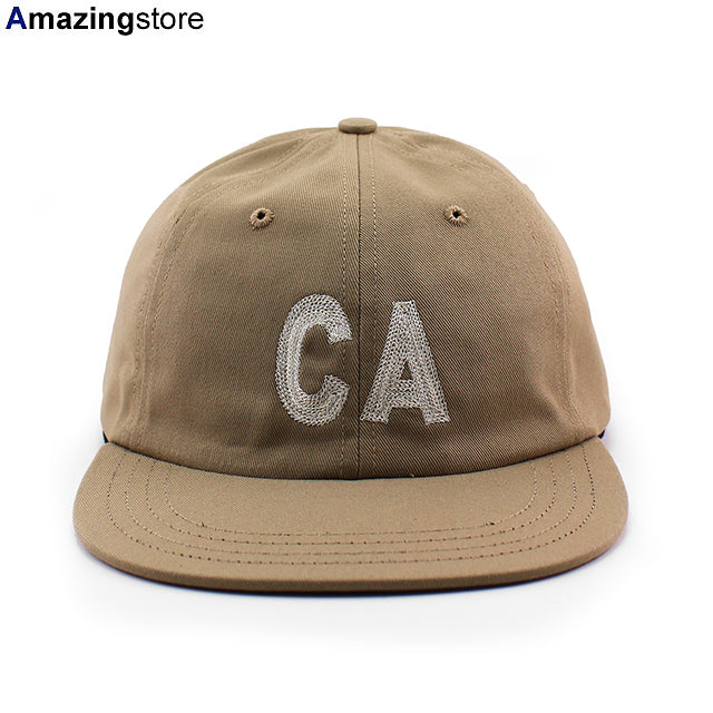 クーパーズタウンボールキャップ カリフォルニア CA CHAIN STITCH STRAPBACK CAP KHAKI WHITE