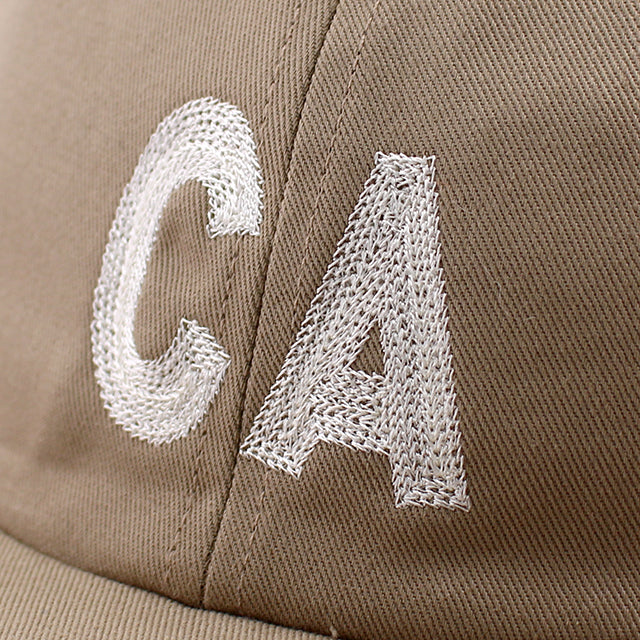 クーパーズタウンボールキャップ カリフォルニア CA CHAIN STITCH STRAPBACK CAP KHAKI WHITE