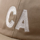 クーパーズタウンボールキャップ カリフォルニア CA CHAIN STITCH STRAPBACK CAP KHAKI WHITE