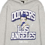 海外取寄 ニューエラ フーディー ロサンゼルス ドジャース ベラ ドーニャ BETTY BOOP HOODIE GRAY