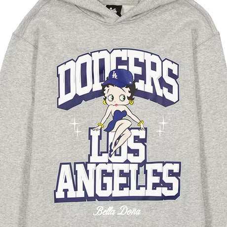 海外取寄 ニューエラ フーディー ロサンゼルス ドジャース ベラ ドーニャ BETTY BOOP HOODIE GRAY